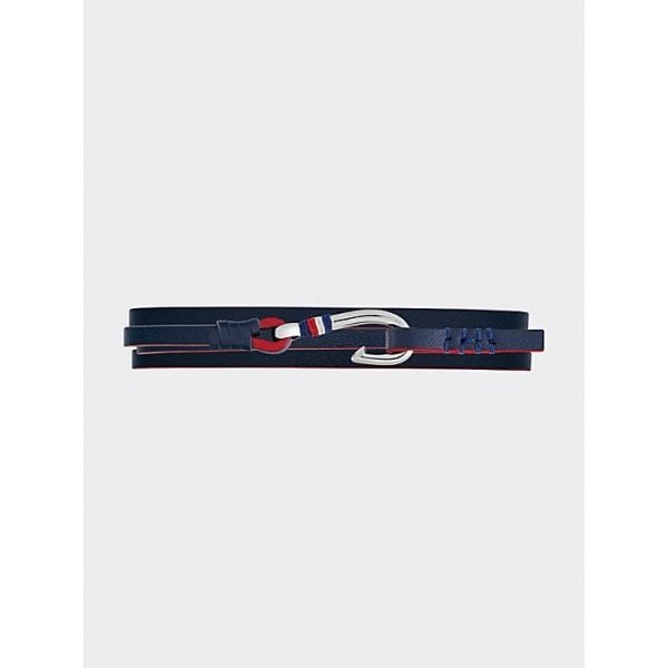 Nautical Bracelet in Navy Leather