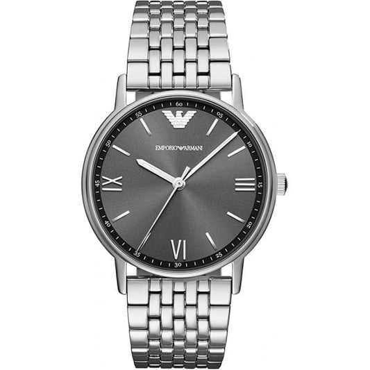 Emporio Armani Grey Dial & Silver Stainless Steel