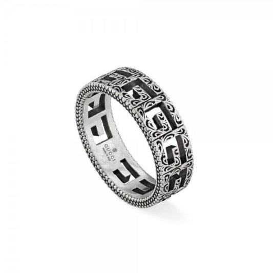 Gucci Silver Ring with Square G