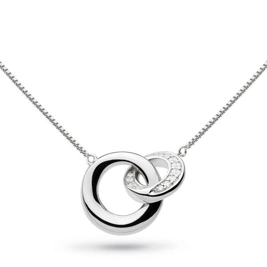 Bevel Cirque CZ Pave Link Necklace