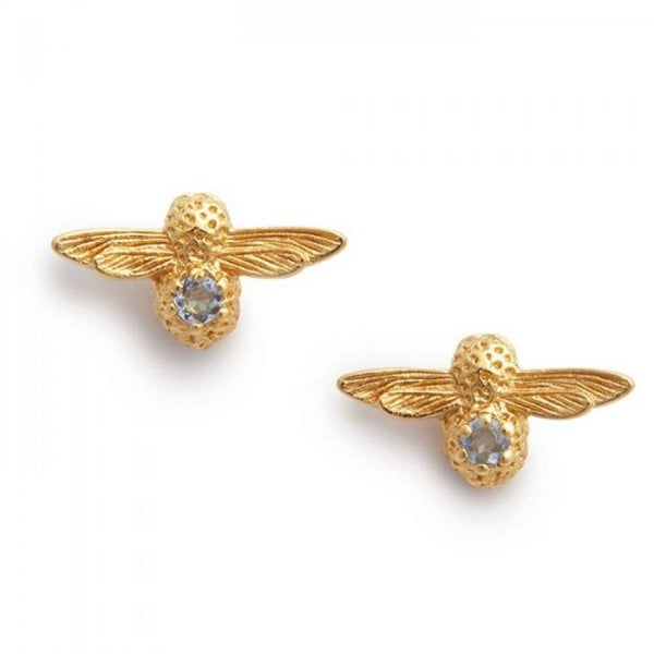 Celebration Bee Studs Gold & Citrine