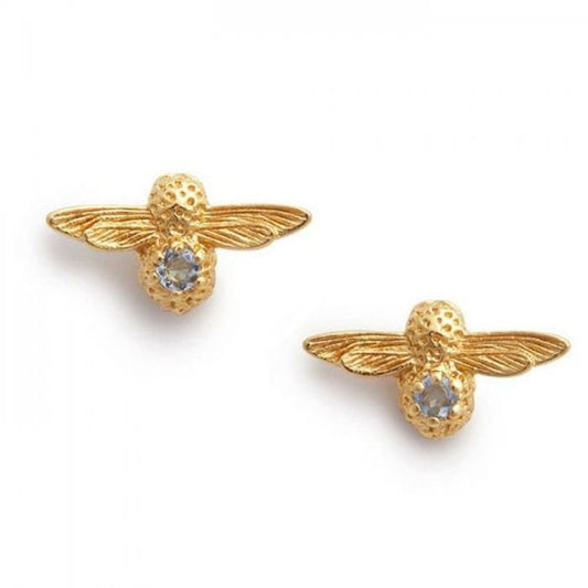 Celebration Bee Studs Gold & Citrine