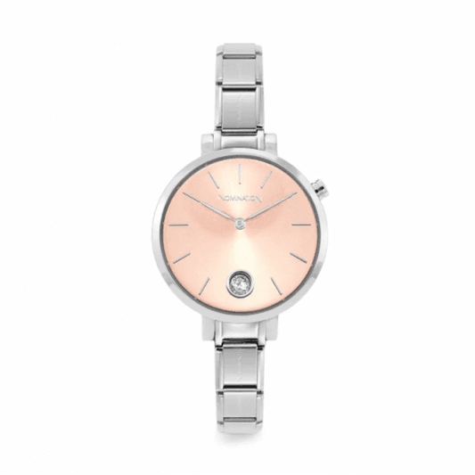 Ladies Paris Quartz Watch Round Pink Gold