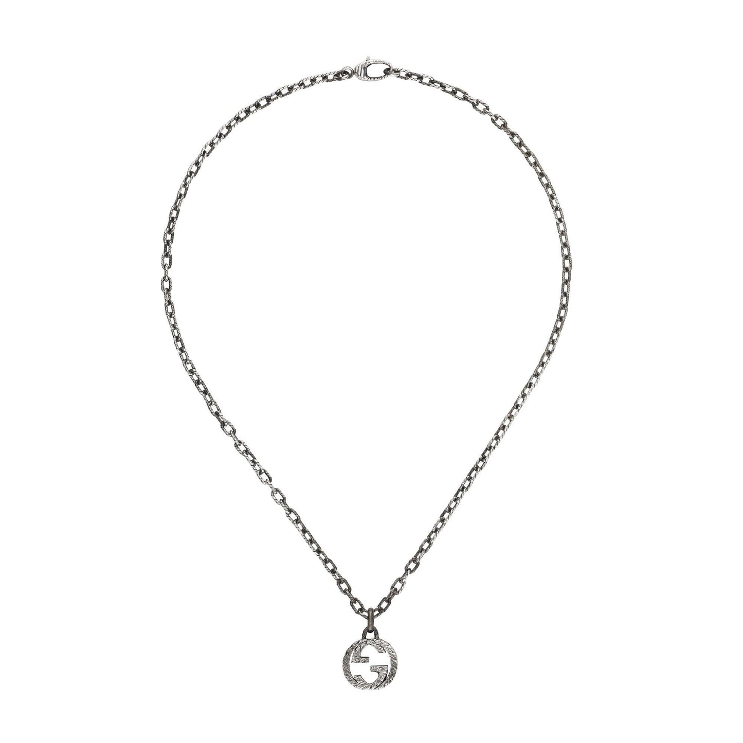 Gucci Interlocking G Sterling Silver Necklace 45cm