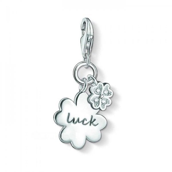 Anniversary Silver Diamond Luck Charm
