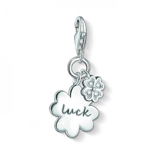 Anniversary Silver Diamond Luck Charm