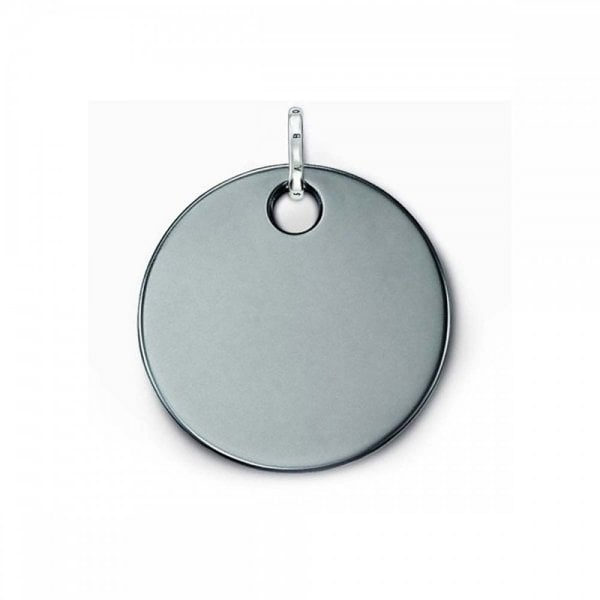 Haematite Large Disc Pendant