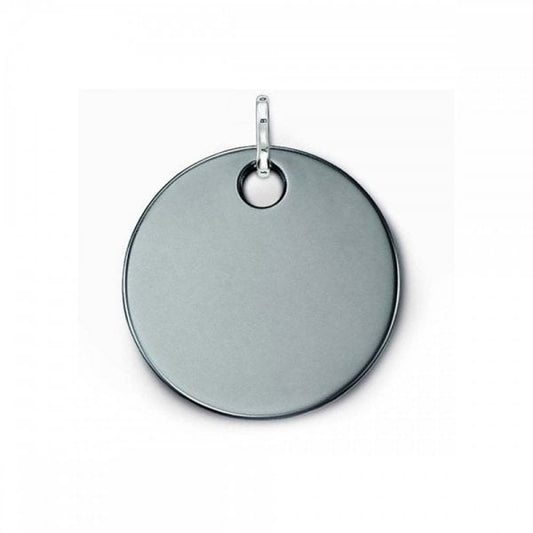Haematite Large Disc Pendant