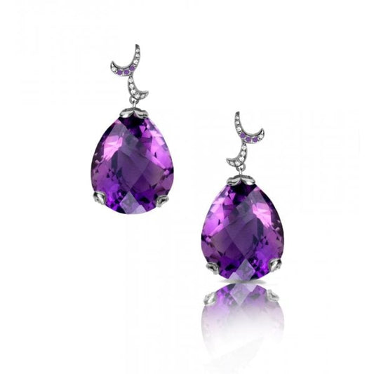 18ct White Gold Black Rhodium Earrings