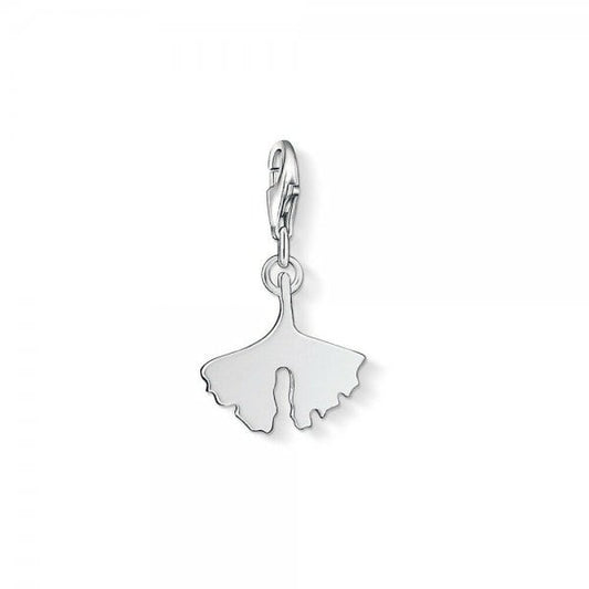 Silver Ginkgo Flower Charm