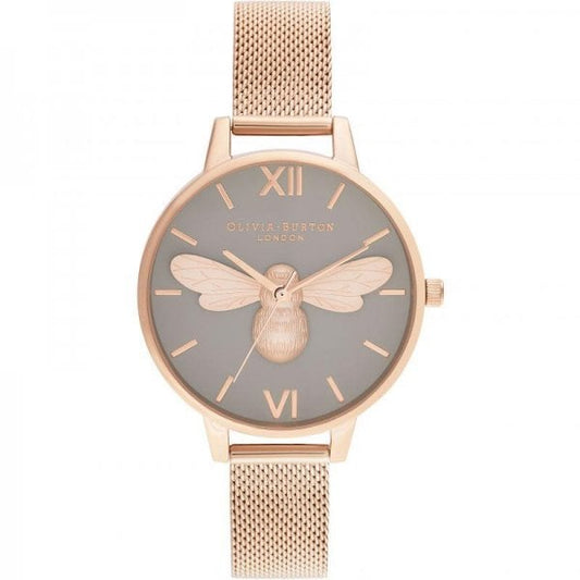 Lucky Bee Grey & Rose Gold Watch
