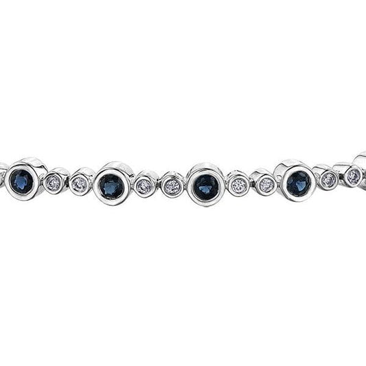 9ct WG Sapphire & Diamond Bracelet