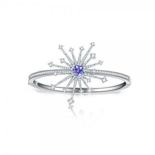 Carpe Diem Silver Sparkler Bangle