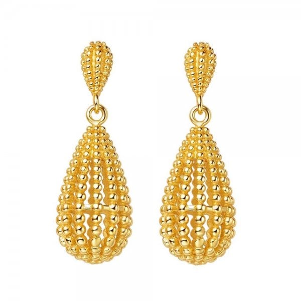 Bella 18ct Yellow Gold Plated Drop Earrings