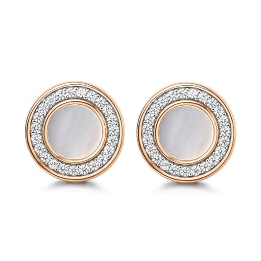 Mother of Pearl 18ct Rose Gold Plated Earrings