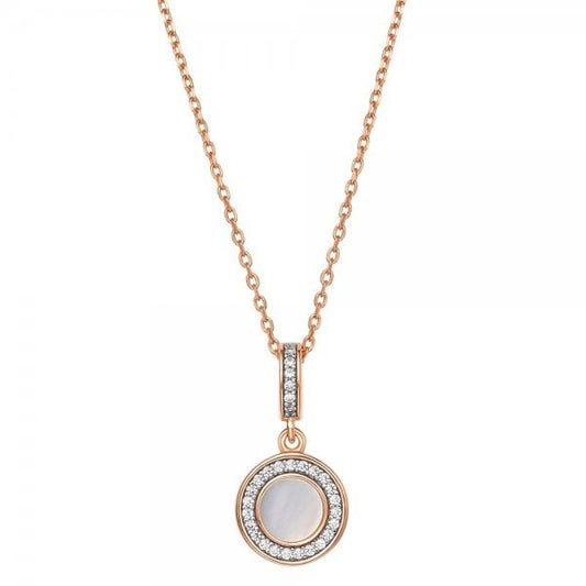 Mother of Pearl 18ct Rose Gold Plated Pendant
