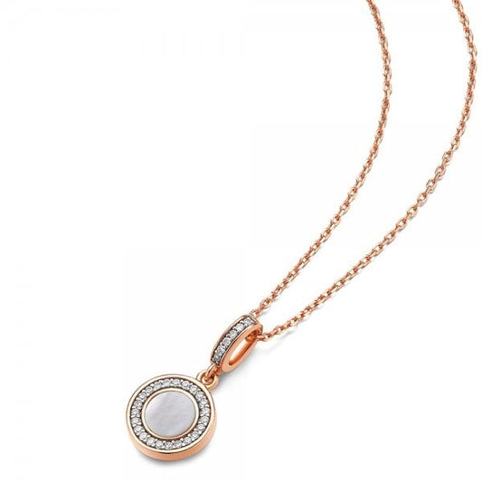 Mother of Pearl 18ct Rose Gold Plated Pendant