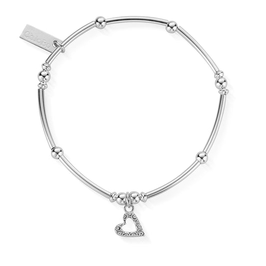 ChloBo Mini Noodle Ball Patterned Heart Bracelet