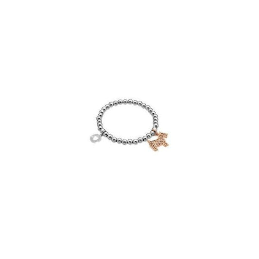 Emozioni Devoted Dog RG Plate Bead Bracelet
