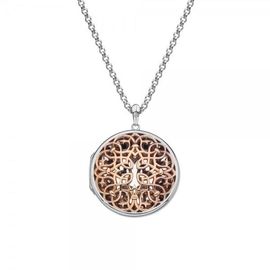 Circle Filigree Locket RG L