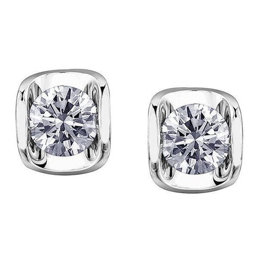 9ct WG Diamond Earrings