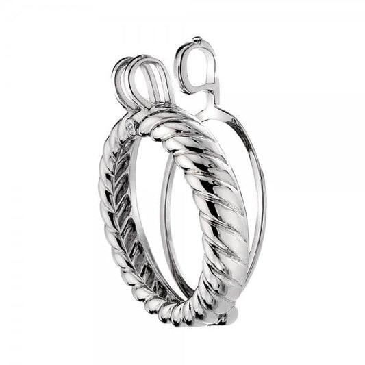 25mm Silver Twisted Sorrento Coin Keeper