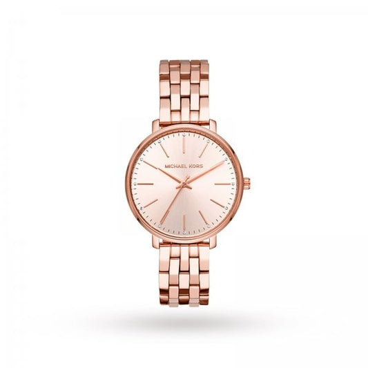 Pyper Three-Hand Rose Gold-Tone Steel Watch