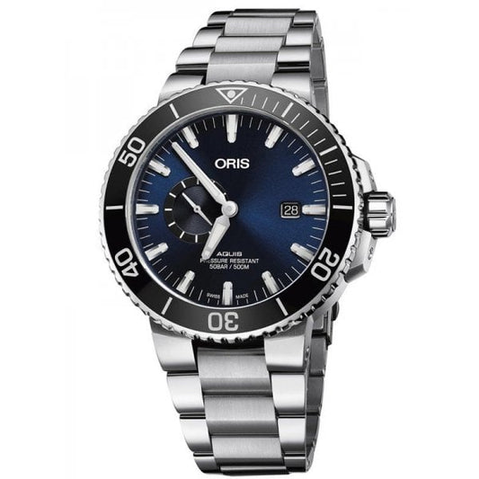 AQUIS SMALL SECOND & DATE - BLUE & STEEL BRACELET