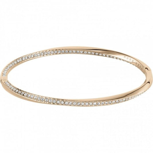 BOSS Signature Jewellery Rose Gold Crystal Bangle