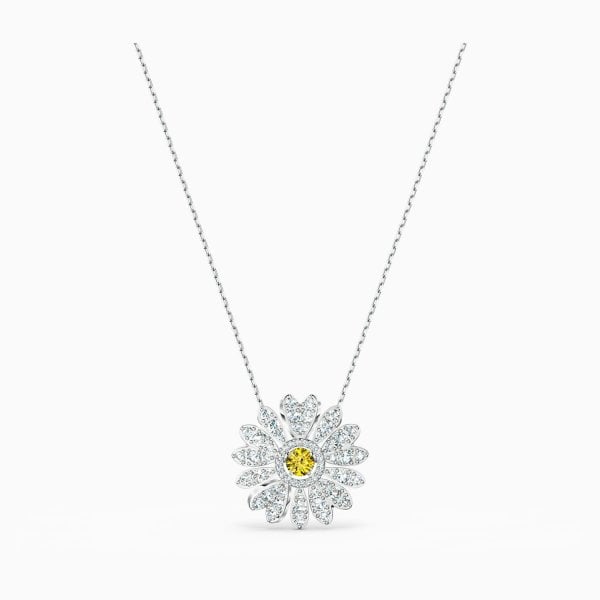 ETERNAL FLOWER PENDANT, YELLOW, RHODIUM PLATED