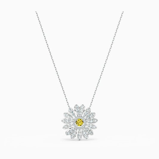 ETERNAL FLOWER PENDANT, YELLOW, RHODIUM PLATED