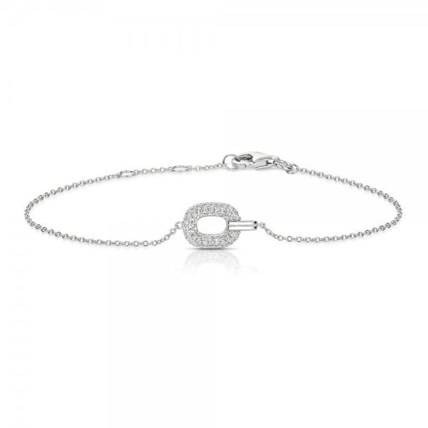 Silver Pave Set Cubic Zirconia Bracelet