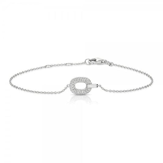 Silver Pave Set Cubic Zirconia Bracelet