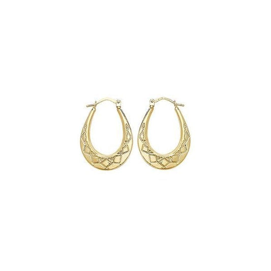 9ct Yellow Gold Creole Earrings