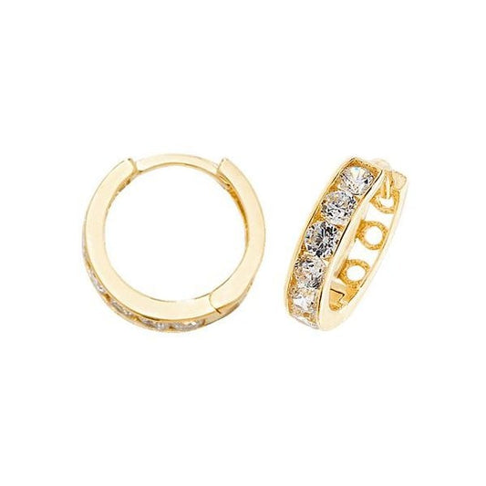 9ct Gold CZ Earrings