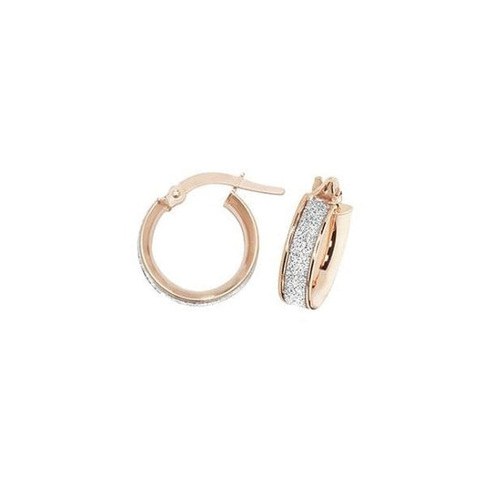 10mm 9ct Rose Gold Hoop Earrings