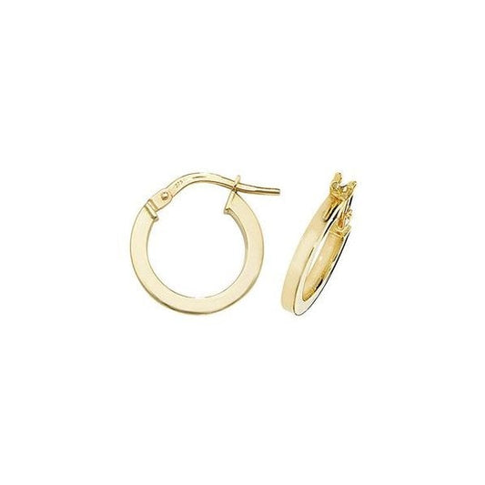 9ct Gold 10mm Hoop Earrings