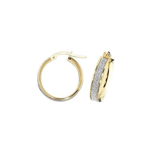 9ct Yellow Gold 15mm Hoop Earrings