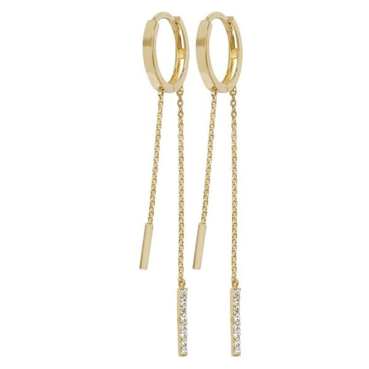 9ct Yellow Gold Drop Earrings