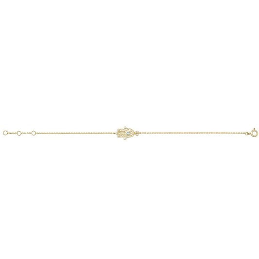 9ct Yellow Gold Ladies Hamsa Bracelet