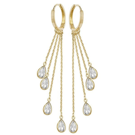 9ct Yellow Gold Drop Earrings