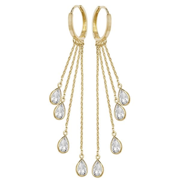 9ct Yellow Gold Drop Earrings