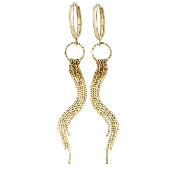 9ct Yellow Gold Drop Earrings