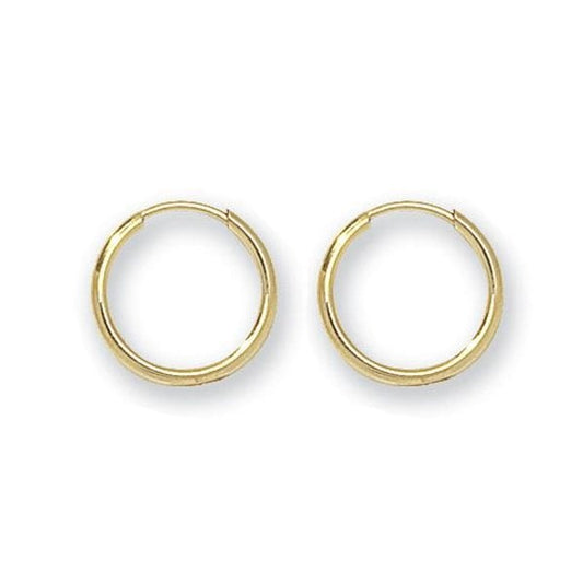 9ct Yellow Gold 10mm Sleepers