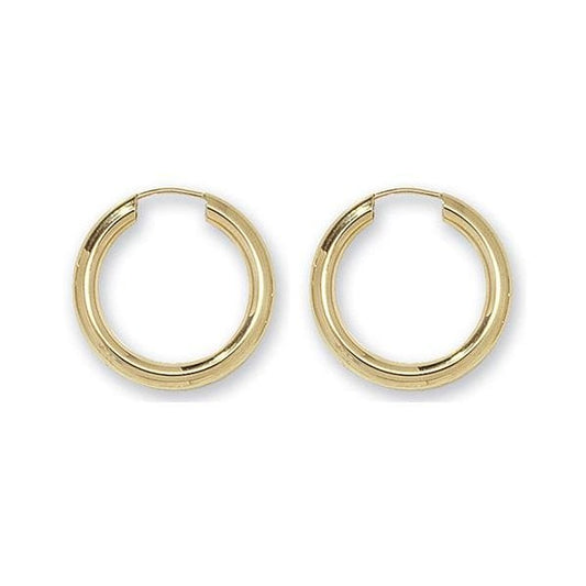 9ct Yellow Gold 16mm Sleepers