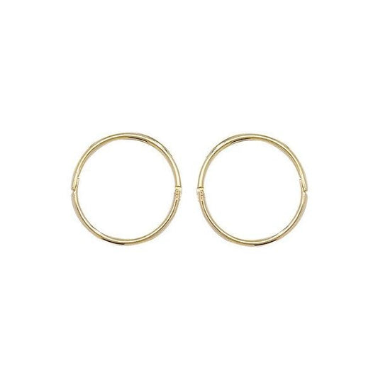 9ct Yellow Gold 12mm Hinged Sleepers