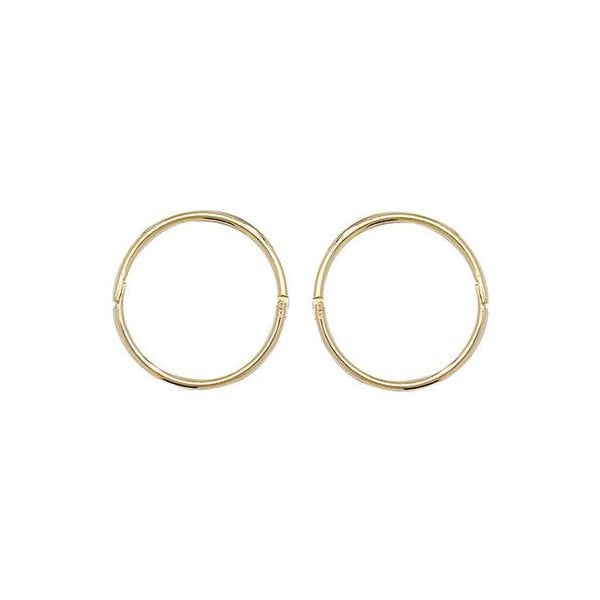 9ct Yellow Gold 12mm Hinged Sleepers