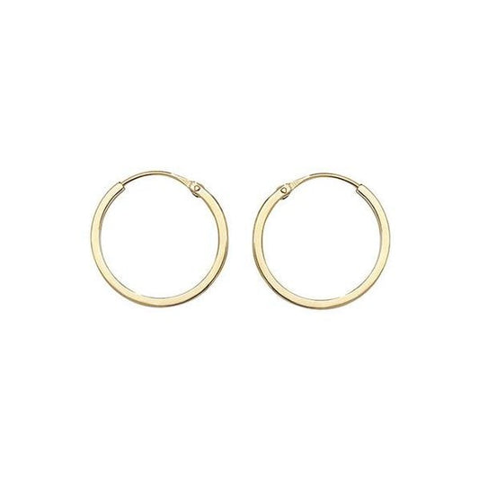 9ct Yellow Gold 12mm Sleepers
