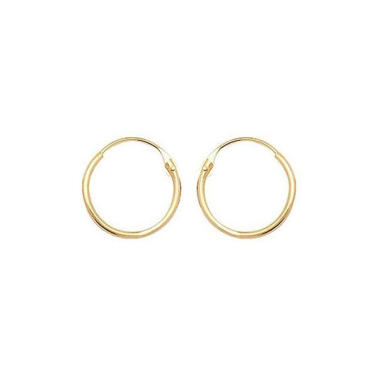 9ct Yellow Gold 9mm Hinged Sleepers