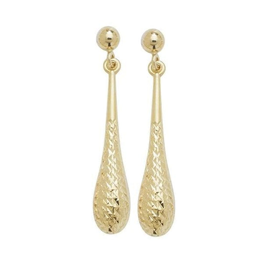 9ct Yellow Gold Drop Earrings
